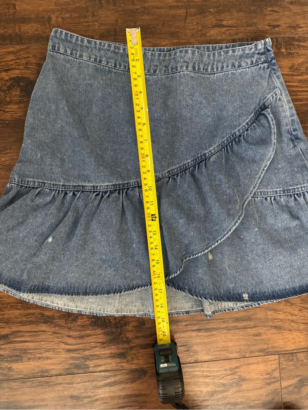 Gilli Blue Denim Ruffle Skirt - Picture 6 of 8